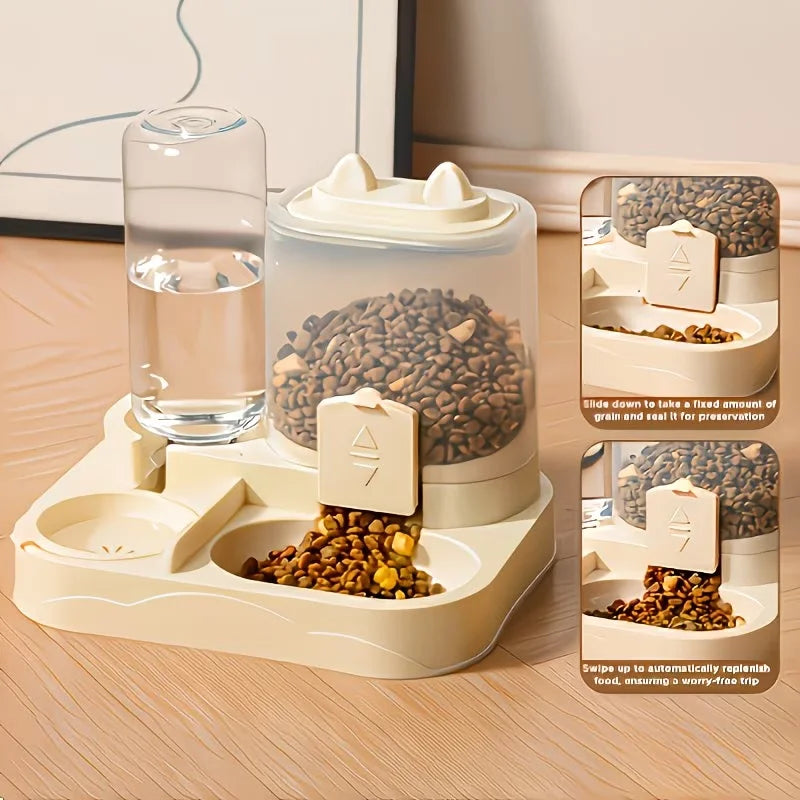 2-in-1 Pet Feeder & Water Dispenser