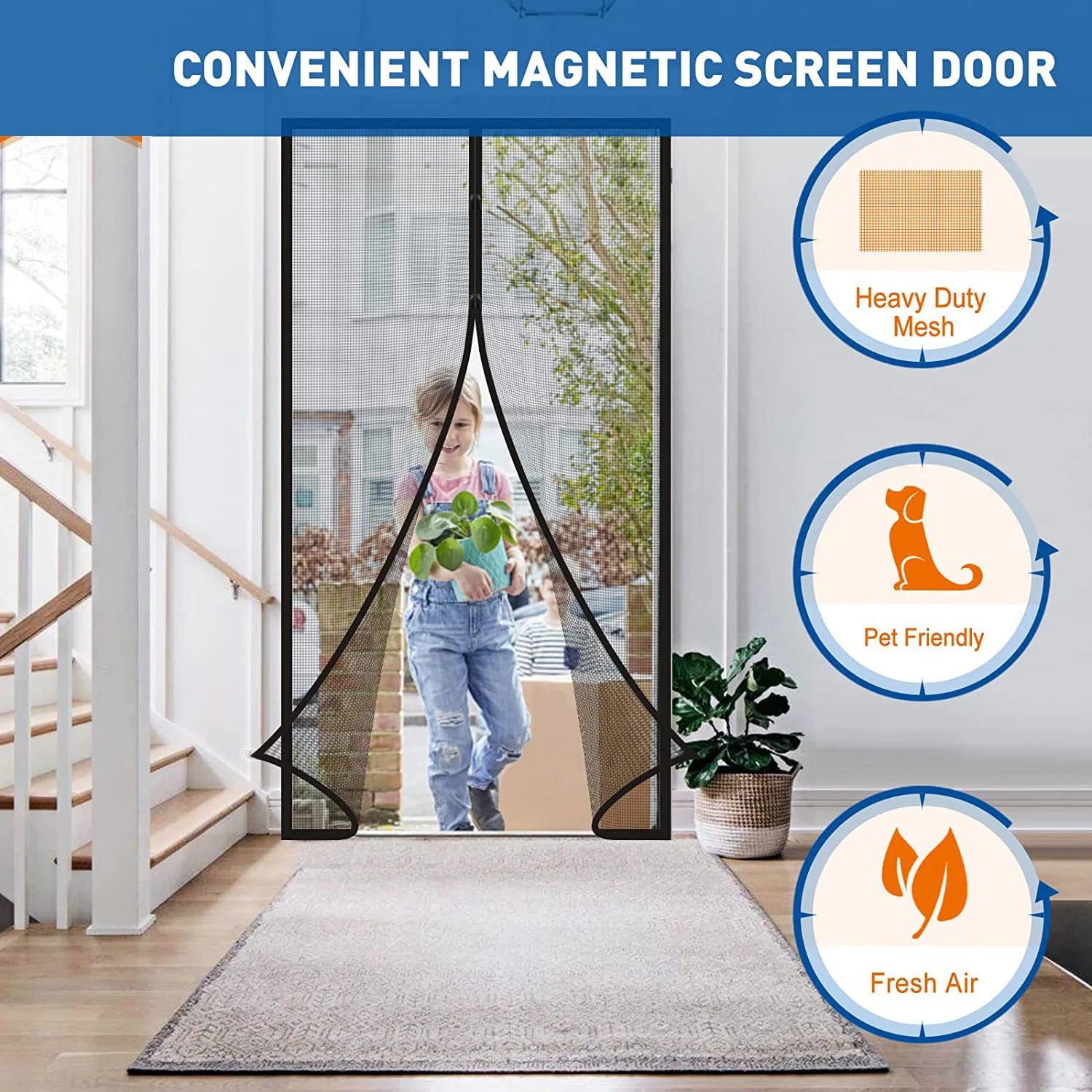 Pet-Friendly Magnetic Screen Door
